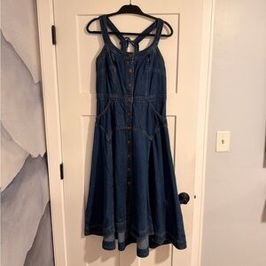 Anthropologie Pilcro Denim Pinafore Dress